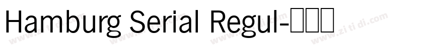 Hamburg Serial Regul字体转换